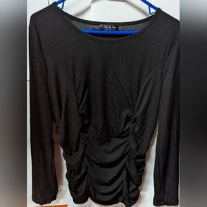 Women's black long sleeve blouse size 3x